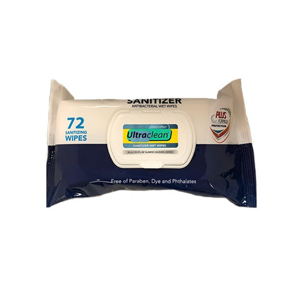 Ultraclean Antibacterial Hand Wipe 72 Sheet Wet Wipes –