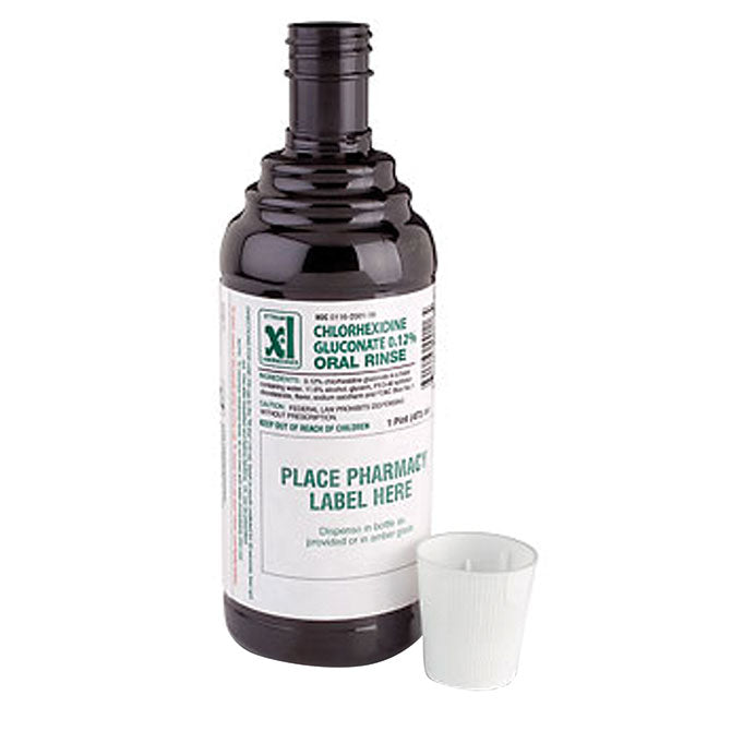 16 oz Xttrium Labs 0.12% CHG Oral Rinse , mint flavor, Chlorhexidine G ...